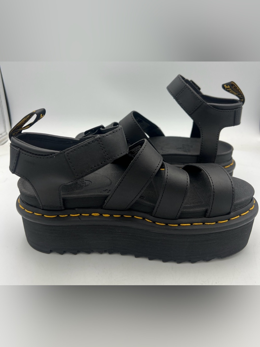Dr. Martens Blaire Quad Buckle Strap Black Leather Women’s Sandals Size EU39 NEW - Picture 7 of 13